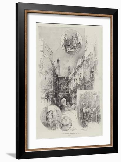 Historic Windsor, Sketches of the Castle-Herbert Railton-Framed Giclee Print