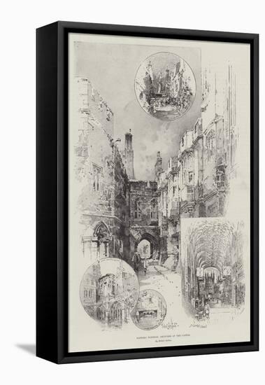 Historic Windsor, Sketches of the Castle-Herbert Railton-Framed Premier Image Canvas