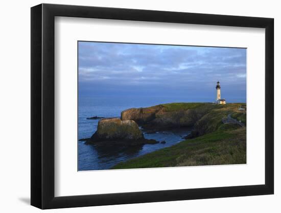 Historic Yaquina Head Lighthouse, Newport, Oregon, USA-Rick A. Brown-Framed Photographic Print