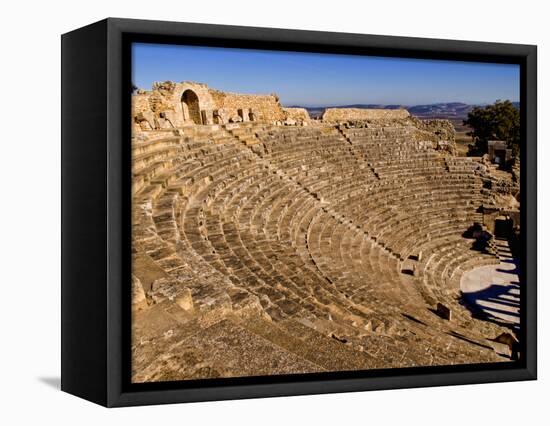 Historical 2Nd Century Roman Theater Ruins in Dougga, Tunisia, Northern Africa-Bill Bachmann-Framed Premier Image Canvas