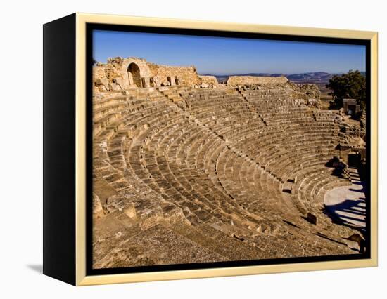 Historical 2Nd Century Roman Theater Ruins in Dougga, Tunisia, Northern Africa-Bill Bachmann-Framed Premier Image Canvas