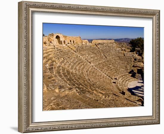 Historical 2Nd Century Roman Theater Ruins in Dougga, Tunisia, Northern Africa-Bill Bachmann-Framed Photographic Print