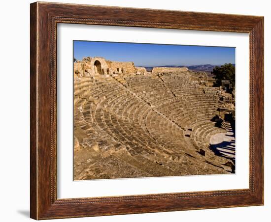 Historical 2Nd Century Roman Theater Ruins in Dougga, Tunisia, Northern Africa-Bill Bachmann-Framed Photographic Print