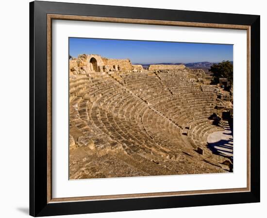 Historical 2Nd Century Roman Theater Ruins in Dougga, Tunisia, Northern Africa-Bill Bachmann-Framed Photographic Print