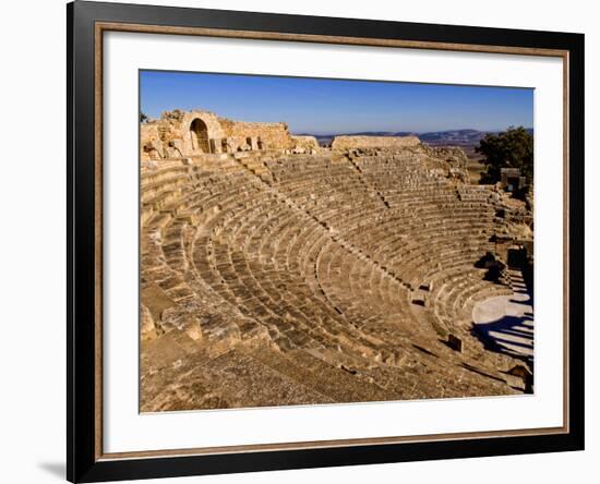 Historical 2Nd Century Roman Theater Ruins in Dougga, Tunisia, Northern Africa-Bill Bachmann-Framed Photographic Print