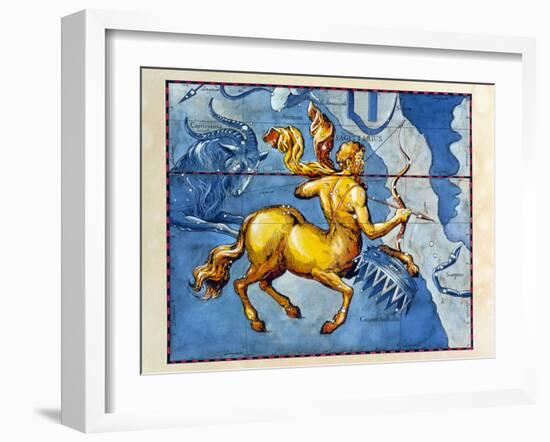 Historical Art of the Constellation of Sagittarius-Detlev Van Ravenswaay-Framed Photographic Print