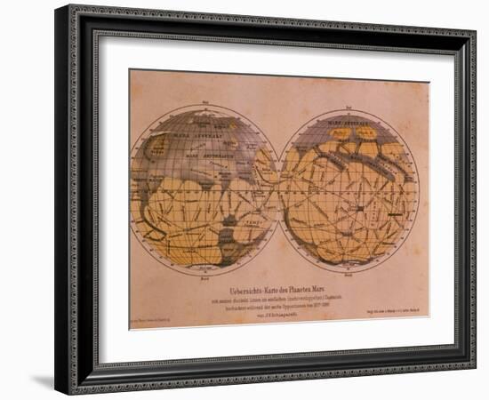 Historical Artwork of Canals on Surface of Mars-Detlev Van Ravenswaay-Framed Photographic Print