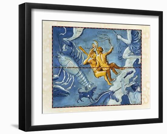 Historical Artwork of the Constellation of Gemini-Detlev Van Ravenswaay-Framed Photographic Print