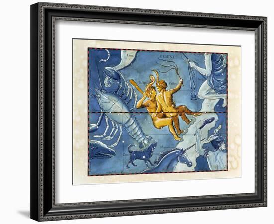 Historical Artwork of the Constellation of Gemini-Detlev Van Ravenswaay-Framed Photographic Print