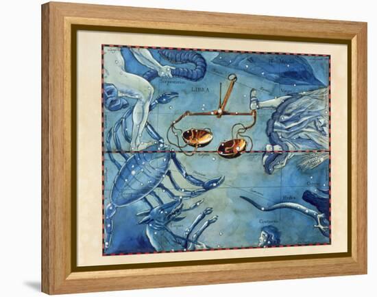 Historical Artwork of the Constellation of Libra-Detlev Van Ravenswaay-Framed Premier Image Canvas