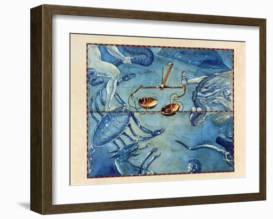 Historical Artwork of the Constellation of Libra-Detlev Van Ravenswaay-Framed Photographic Print