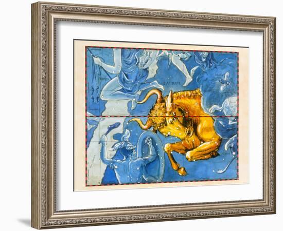 Historical Artwork of the Constellation of Taurus-Detlev Van Ravenswaay-Framed Photographic Print