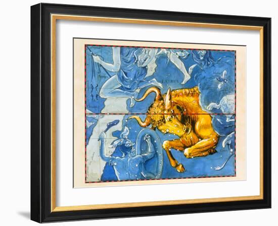 Historical Artwork of the Constellation of Taurus-Detlev Van Ravenswaay-Framed Photographic Print