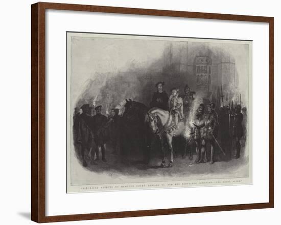 Historical Aspects of Hampton Court, Edward VI and the Protector Somerset, The Night Alarm-Charles Green-Framed Giclee Print