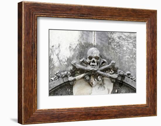 Historical Cemetery, Tomb, Burial Chamber, Skull, Medium Close-Up-Axel Schmies-Framed Photographic Print