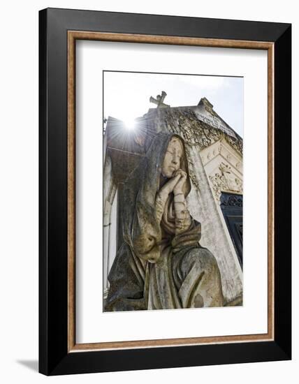 Historical Cemetery, Tomb, Burial Chamber, Statue, Cemiterio Dos Prazeres-Axel Schmies-Framed Photographic Print