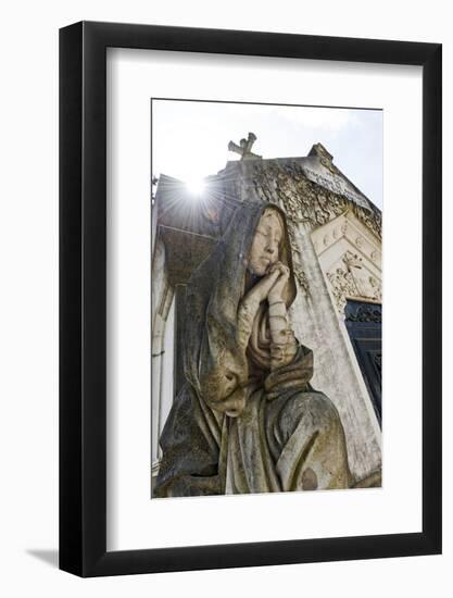 Historical Cemetery, Tomb, Burial Chamber, Statue, Cemiterio Dos Prazeres-Axel Schmies-Framed Photographic Print