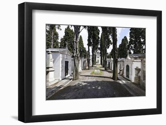 Historical Cemetery, Tombs, Burial Chambers, Cemiterio Dos Prazeres, Prazeres, Lisbon, Portugal-Axel Schmies-Framed Photographic Print
