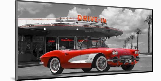 Historical diner, USA-Gasoline Images-Mounted Art Print