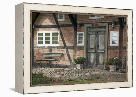 Historical Front Door of an Old Half-Timbered House in Wustrow in the Fischland-Uwe Steffens-Framed Premier Image Canvas