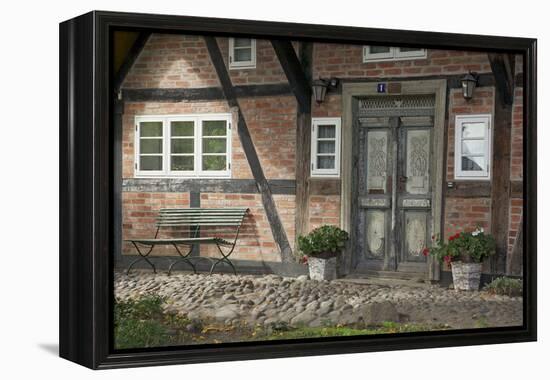 Historical Front Door of an Old Half-Timbered House in Wustrow in the Fischland-Uwe Steffens-Framed Premier Image Canvas