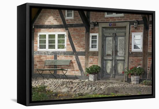 Historical Front Door of an Old Half-Timbered House in Wustrow in the Fischland-Uwe Steffens-Framed Premier Image Canvas