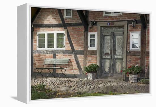 Historical Front Door of an Old Half-Timbered House in Wustrow in the Fischland-Uwe Steffens-Framed Premier Image Canvas