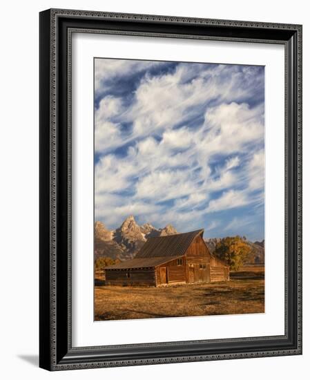 Historical Moulton barn at sunrise, Grand Teton National Park.-Adam Jones-Framed Photographic Print