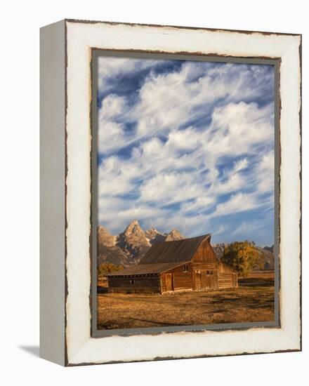 Historical Moulton barn at sunrise, Grand Teton National Park.-Adam Jones-Framed Premier Image Canvas