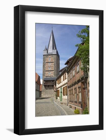 Historical Old Town in Quedlinburg, Saxony-Anhalt-Uwe Steffens-Framed Photographic Print