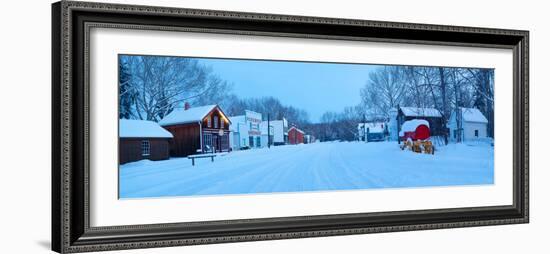 Historical Re-Creation of the Main Street of a Small Town, Fort Edmonton Park, Edmonton-null-Framed Photographic Print