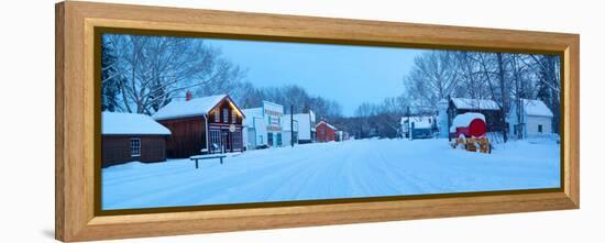Historical Re-Creation of the Main Street of a Small Town, Fort Edmonton Park, Edmonton-null-Framed Premier Image Canvas