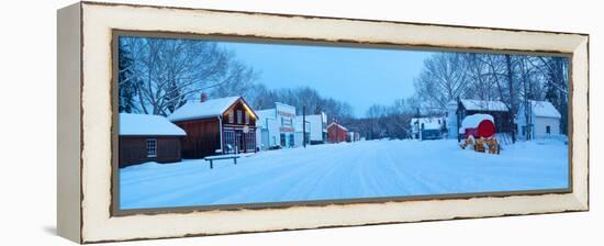 Historical Re-Creation of the Main Street of a Small Town, Fort Edmonton Park, Edmonton-null-Framed Premier Image Canvas