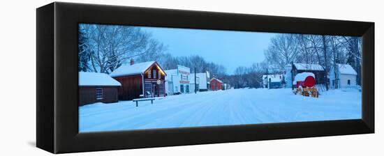 Historical Re-Creation of the Main Street of a Small Town, Fort Edmonton Park, Edmonton-null-Framed Premier Image Canvas