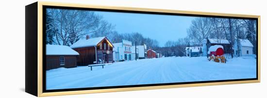 Historical Re-Creation of the Main Street of a Small Town, Fort Edmonton Park, Edmonton-null-Framed Premier Image Canvas