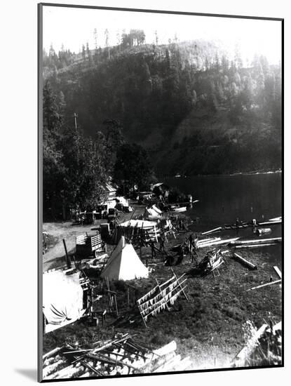 Historical Underwood (Big White Salmon) Indian Village, Circa 1936-null-Mounted Giclee Print