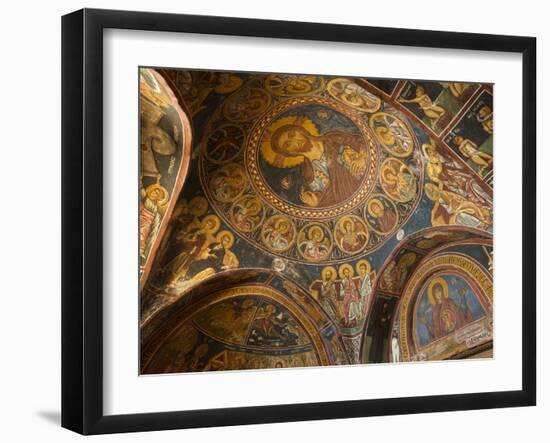 Historical Wallpaintings in Panagia Forviotissa Church in Asinou, Troodos Mountains, Cyprus-Katja Kreder-Framed Photographic Print