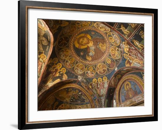 Historical Wallpaintings in Panagia Forviotissa Church in Asinou, Troodos Mountains, Cyprus-Katja Kreder-Framed Photographic Print