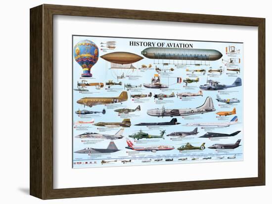 History of Aviation-null-Framed Art Print