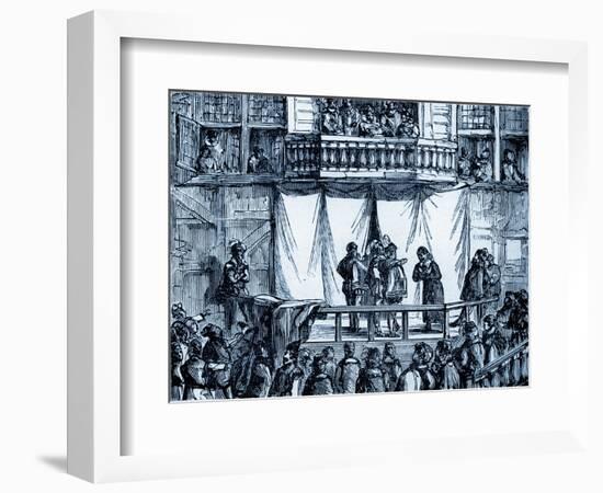 History of British theatre: early playhouse-William Hogarth-Framed Giclee Print