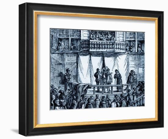 History of British theatre: early playhouse-William Hogarth-Framed Giclee Print