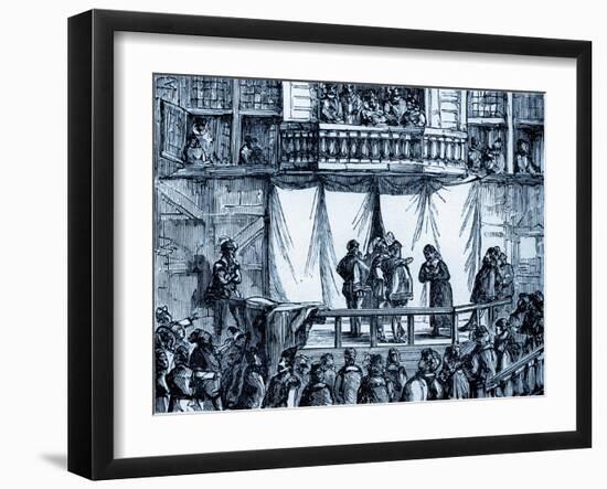 History of British theatre: early playhouse-William Hogarth-Framed Giclee Print