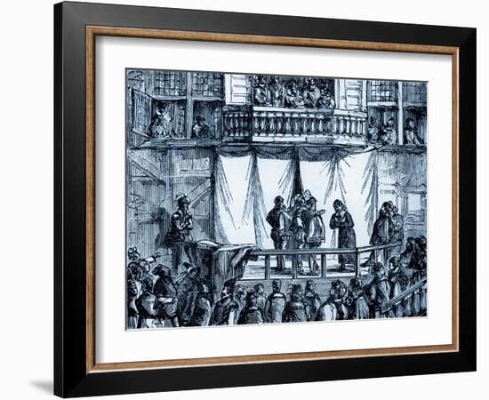 History of British theatre: early playhouse-William Hogarth-Framed Giclee Print