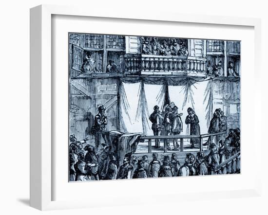 History of British theatre: early playhouse-William Hogarth-Framed Giclee Print