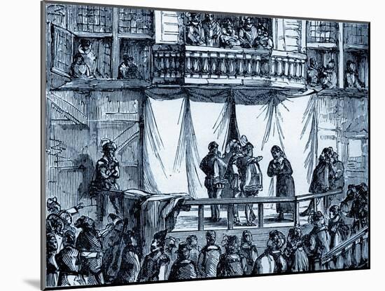 History of British theatre: early playhouse-William Hogarth-Mounted Giclee Print