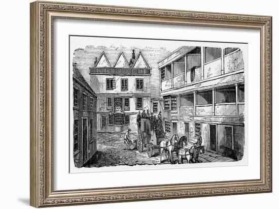 History of British theatre: inn yard as playhouse-William Hogarth-Framed Giclee Print