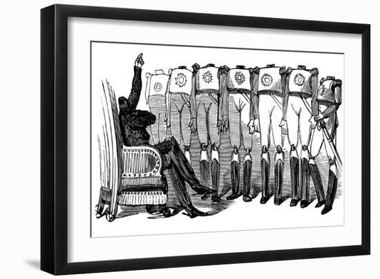 History of Holy Russia. Nicholas I Makes a Speech before the Guards, 1854-Gustave Doré-Framed Giclee Print