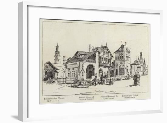 History of Human Dwellings at the Paris Exhibition-null-Framed Giclee Print