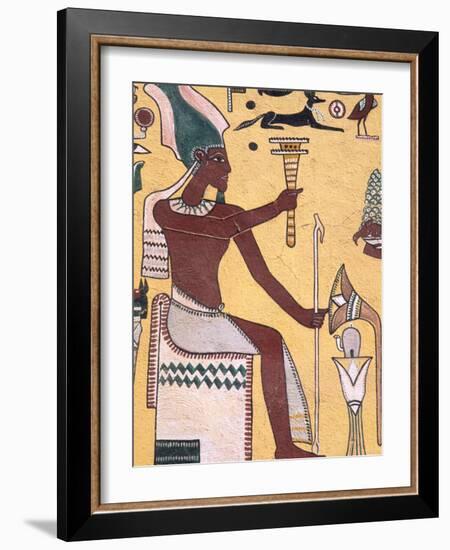 History with Painting Artwork in Luxor, Egypt-Bill Bachmann-Framed Photographic Print