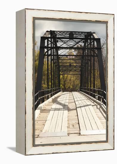 Histroic Bridge, War Eagle, Arkansas, USA-Walter Bibikow-Framed Premier Image Canvas